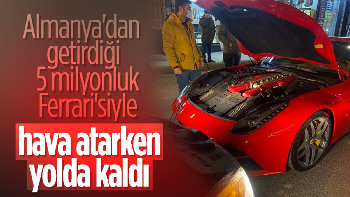 İstanbul’da 5 milyon liralık ultra lüks otomobil yolda kaldı