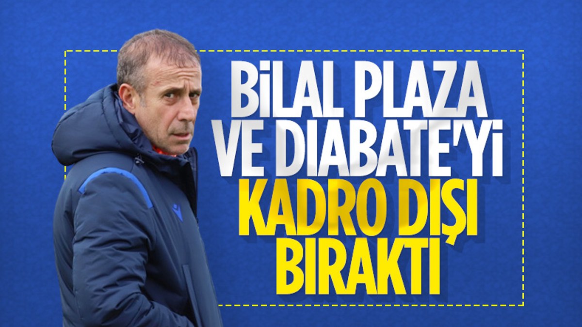 Trabzonspor'da Bilal, Plaza ve Diabate kadro dışı bırakıldı