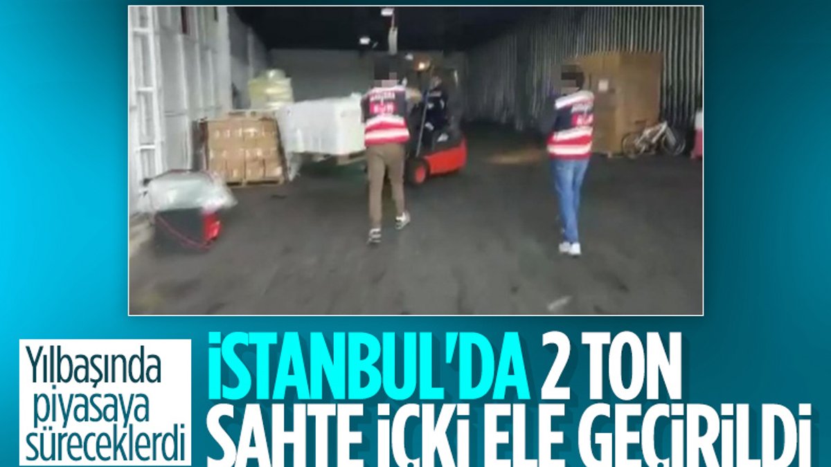 İstanbul'da 2 ton sahte içki ele geçirildi