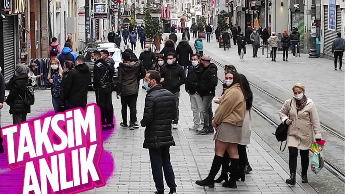 Kısıtlamada Taksim Meydanı ve İstiklal Caddesi'nde turist yoğunluğu