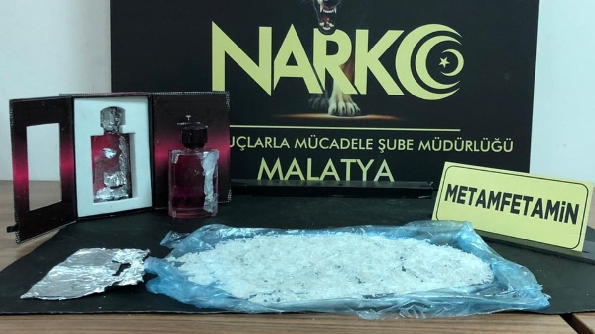 Malatya'da parfüm şişesinden uyuşturucu çıktı