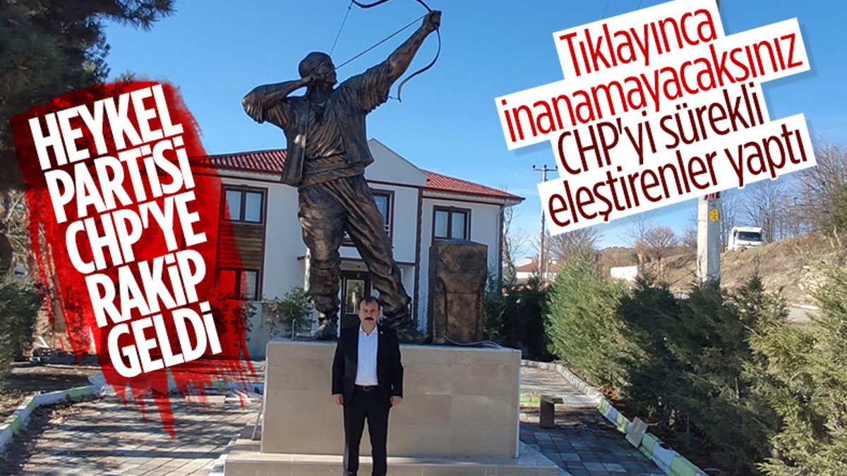 AK Partili belediye Bursalı Şüca'nın heykelini yaptı