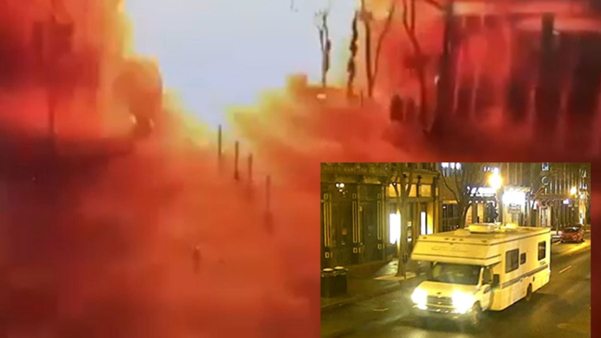 ABD'de patlayan karavanın görüntüsü