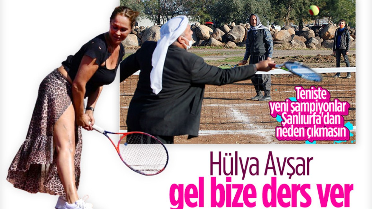 Şanlıurfalı tenisçilerden Hülya Avşar'a maç daveti