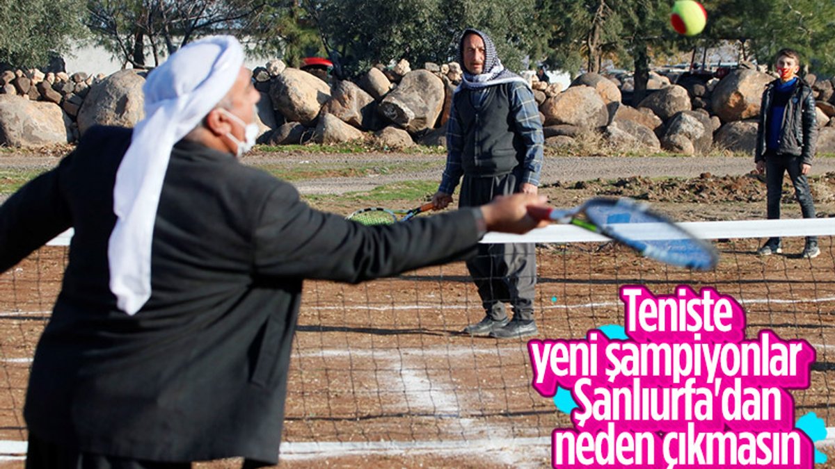 Şanlıurfa'da köylülerin favori sporu tenis oldu