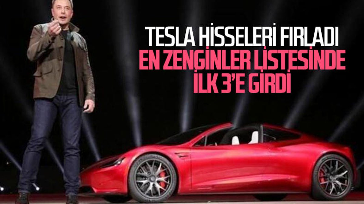 Tesla hisseleri, 2020'de yüzde 700 arttı