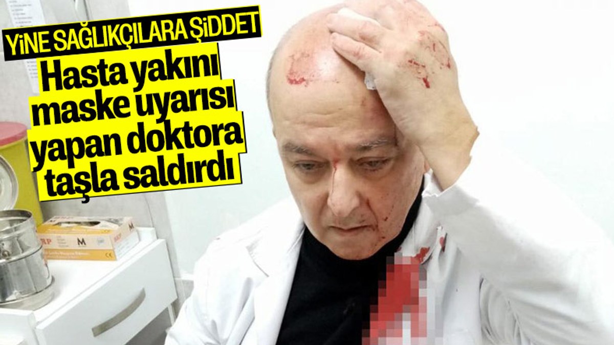 İzmir'de maske uyarısı yapan doktora taşlı saldırı