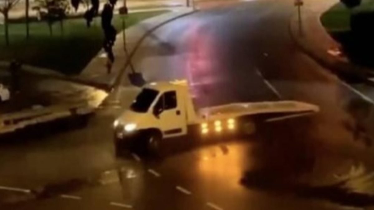 İzmir'de çekiciyle 'drift' yapan sürücüye ceza