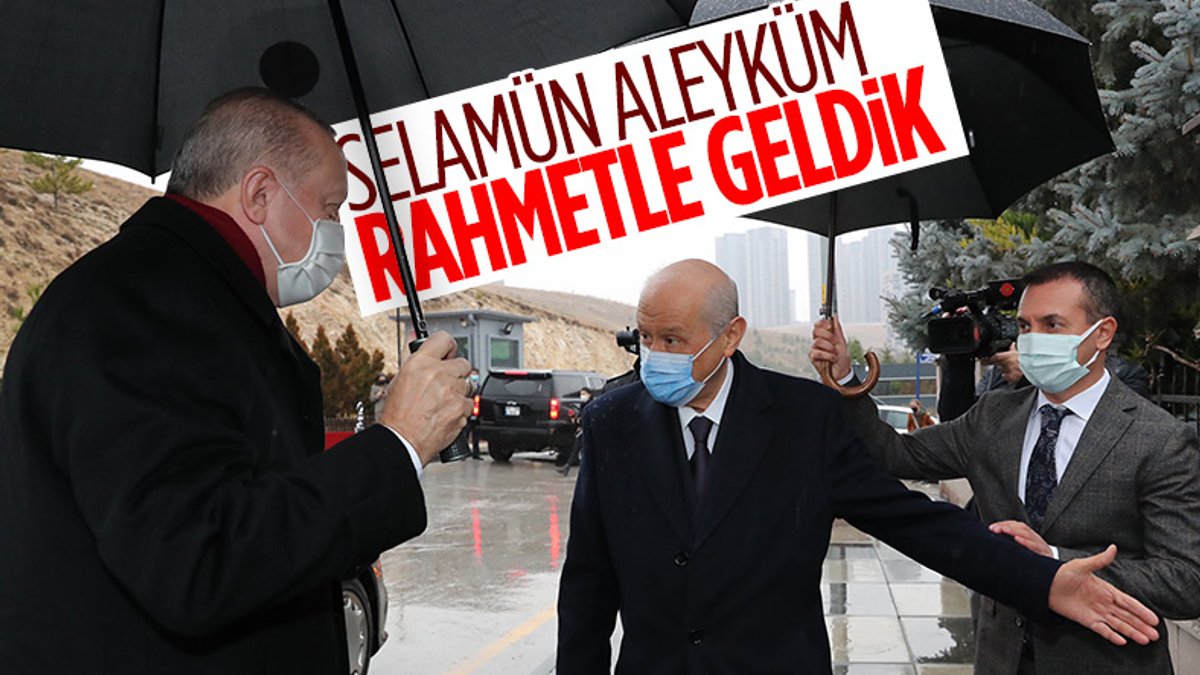 Cumhurbaşkanı Erdoğan'dan Devlet Bahçeli'ye: Rahmetle geldik