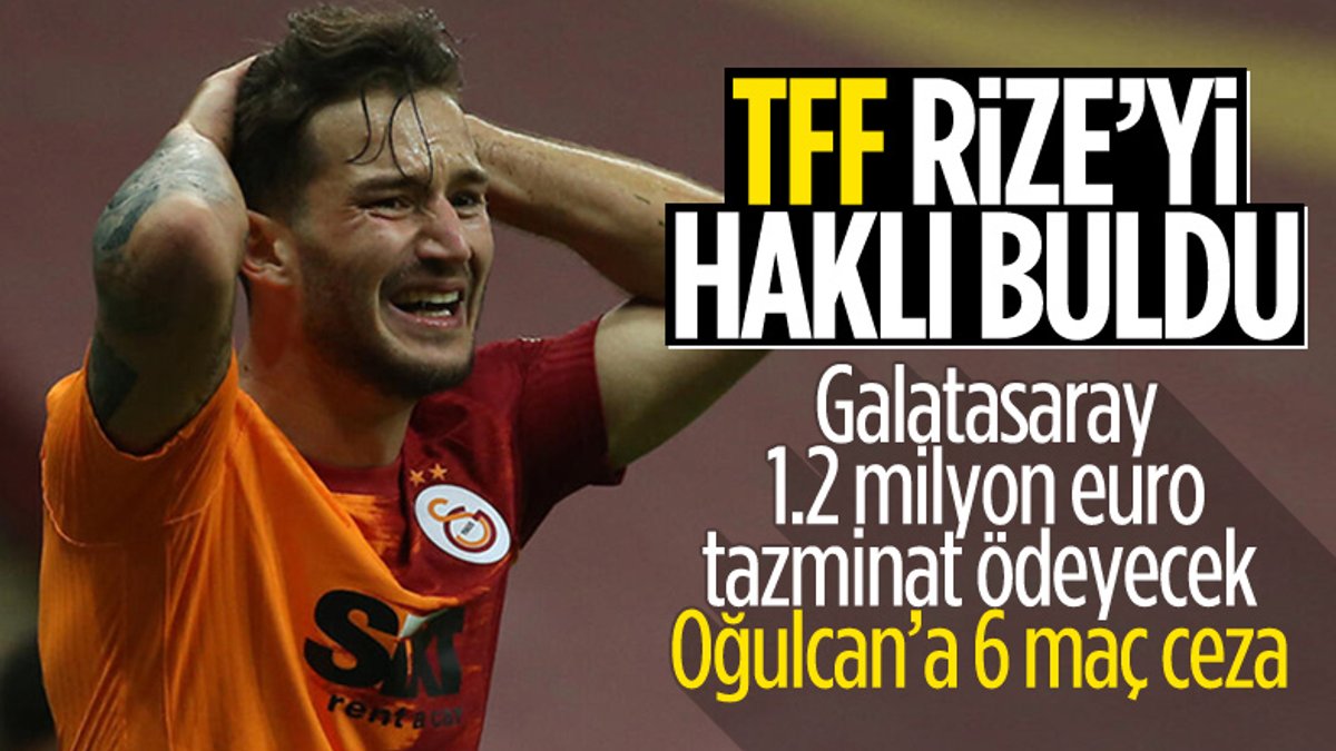 Galatasaray, Oğulcan Çağlayan için Rizespor'a tazminat ödeyecek
