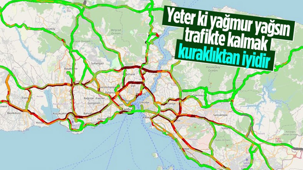 İstanbul'da trafik yoğunluğu yüzde 75'e ulaştı