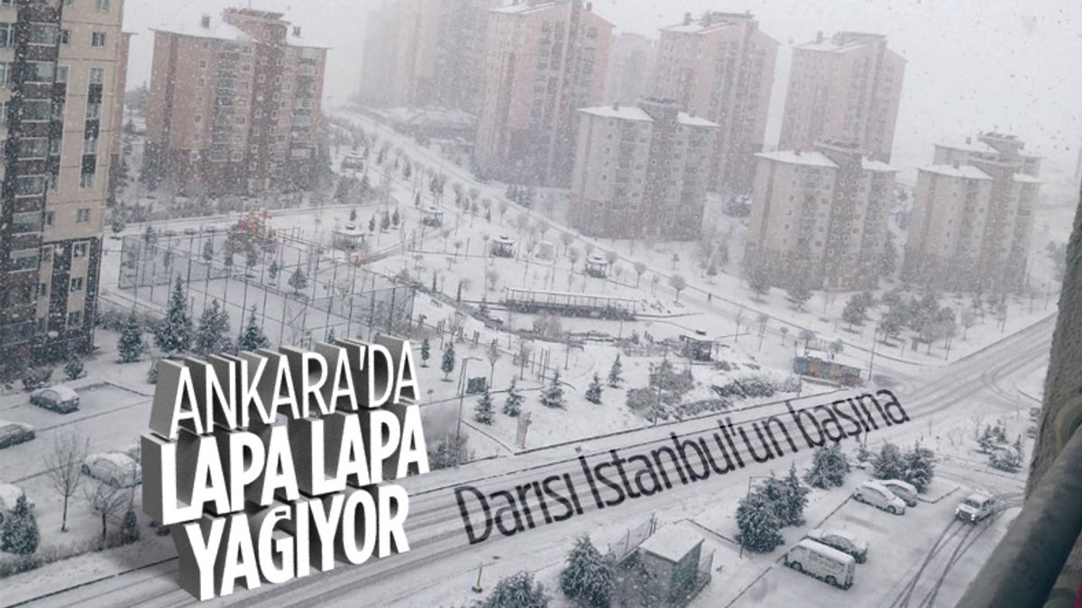 Ankara, kar yağışıyla beyaza büründü