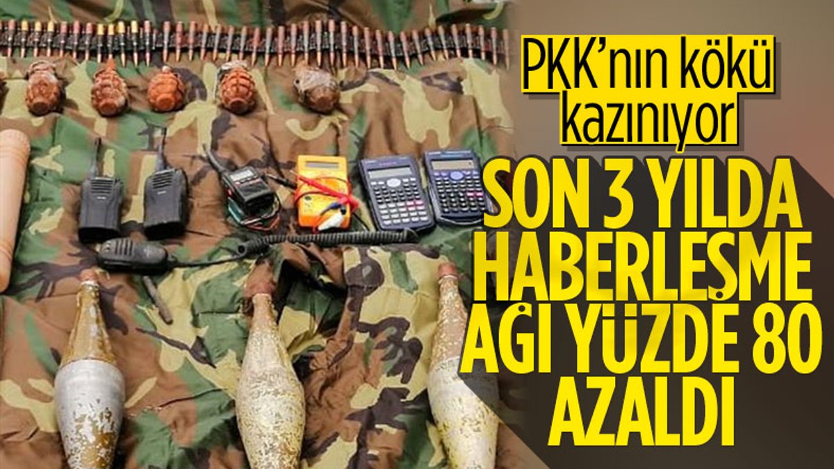 Son 3 yılda PKK'nın haberleşme ağı yüzde 80 azaldı