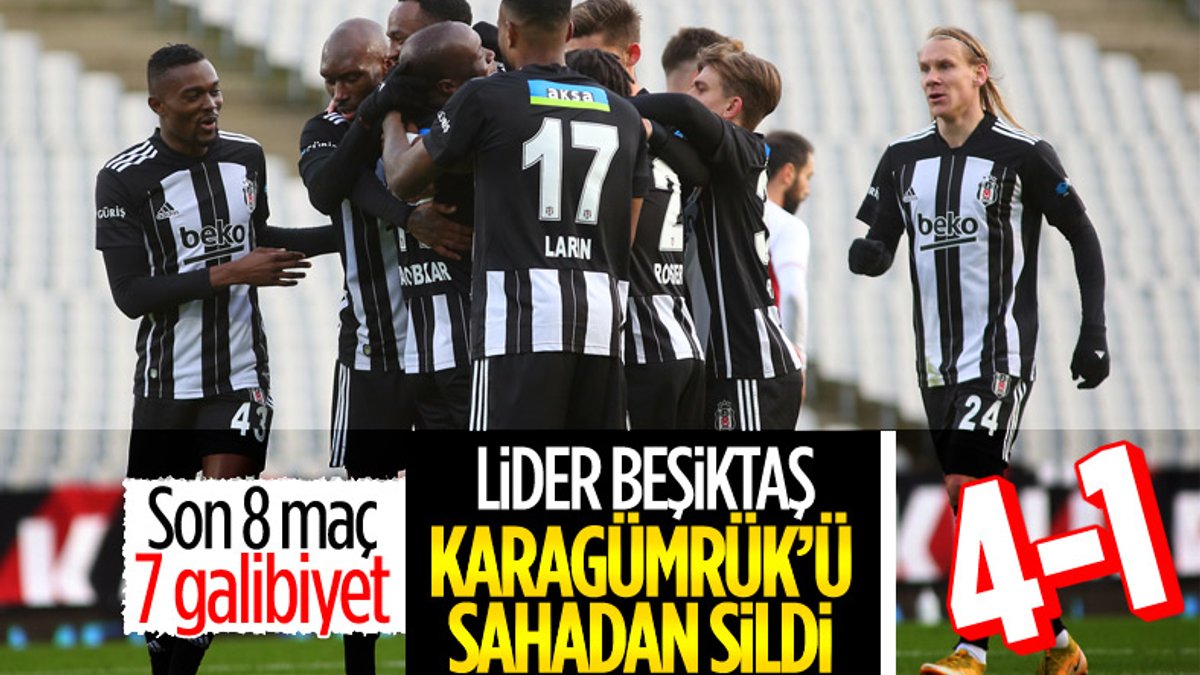 Beşiktaş, Karagümrük'ü de farklı yendi