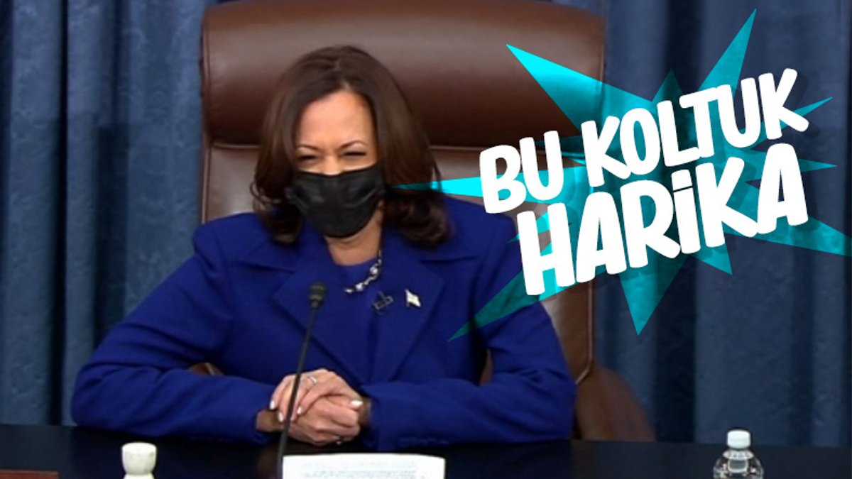 Kamala Harris, Senato'da konuşurken kahkaha attı