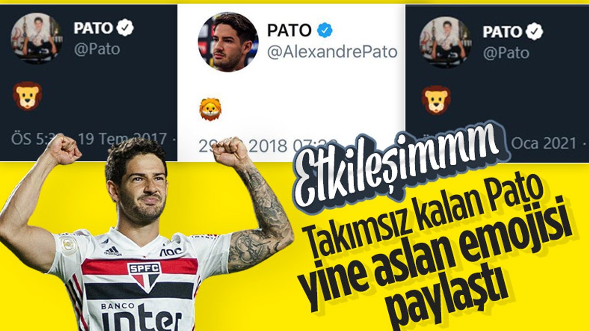 Alexandre Pato'nun aslan emojili paylaşımı heyecanlandırdı