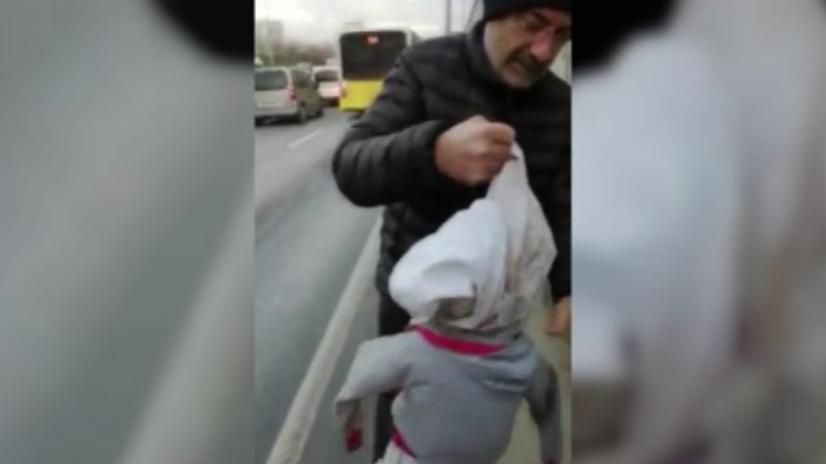 Şile'de dilenen kadının kucağından bez bebek çıktı