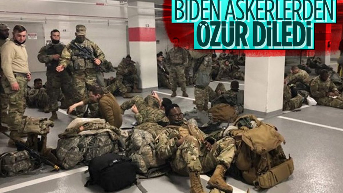 Joe Biden, yerlerde uyuyan Ulusal Muhafızlardan özür diledi