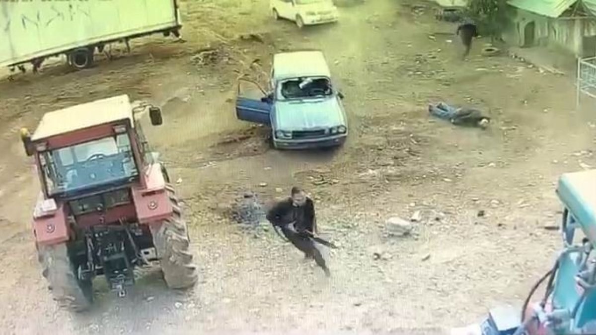 Mardin’de akrabaların kavgası kamerada