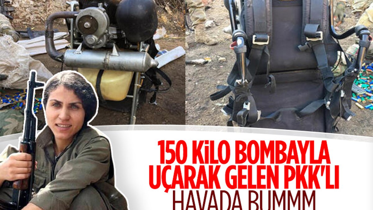 Paramotorla PKK'ya bomba taşıyan terörist havada vuruldu
