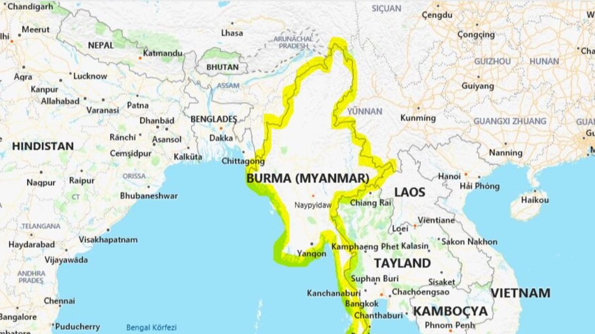 Myanmar nerede? Myanmar'da darbe mi oldu? Myanmar haritadaki yeri..