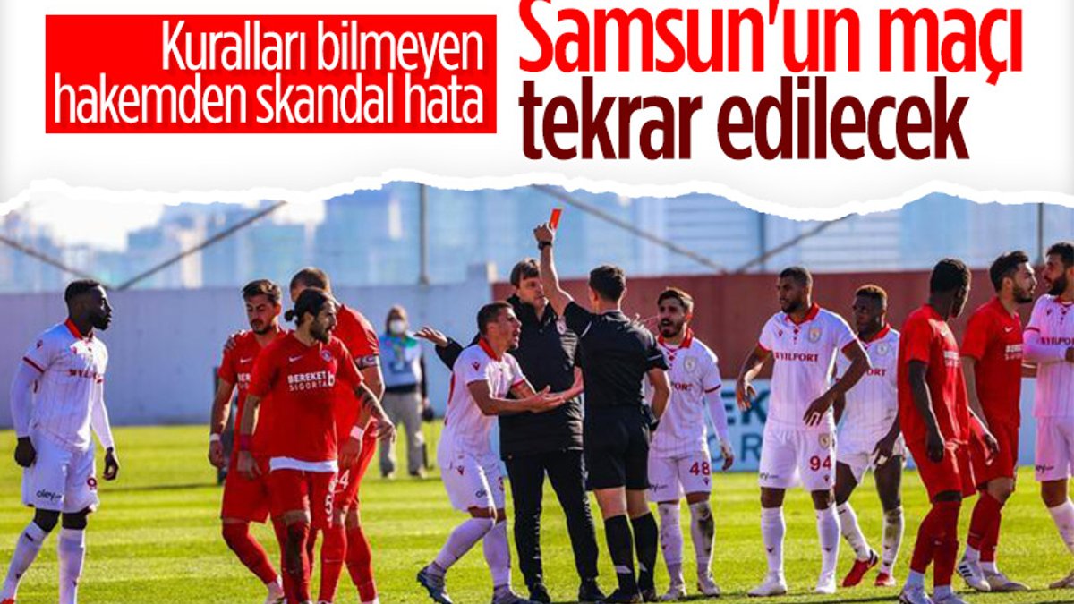 Ümraniyespor-Samsunspor maçında kural hatası yapıldı