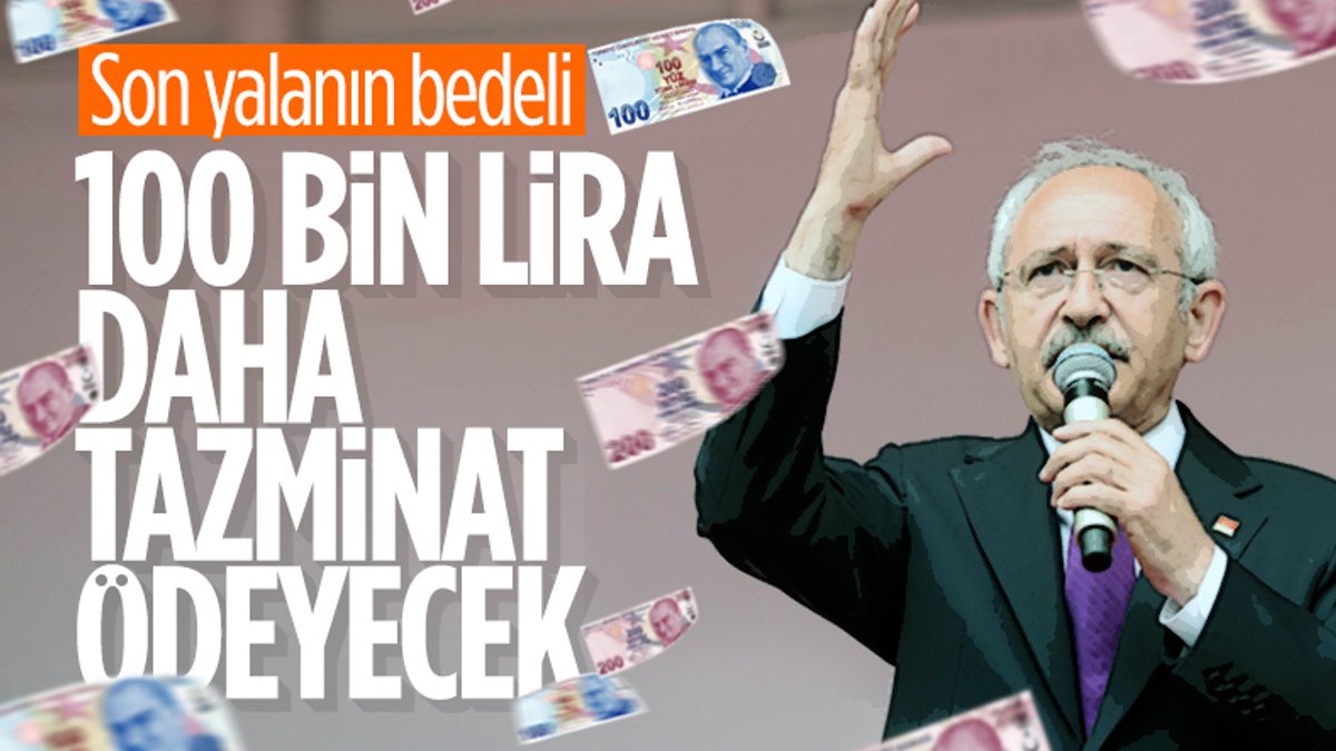 Kılıçdaroğlu, Cumhurbaşkanı Erdoğan'a 100 bin lira tazminat ödeyecek