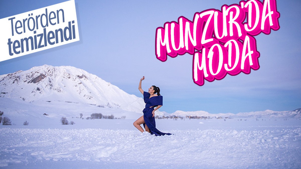 Tunceli'de terörden temizlenen Munzur Dağları'nda moda çekimi yapıldı