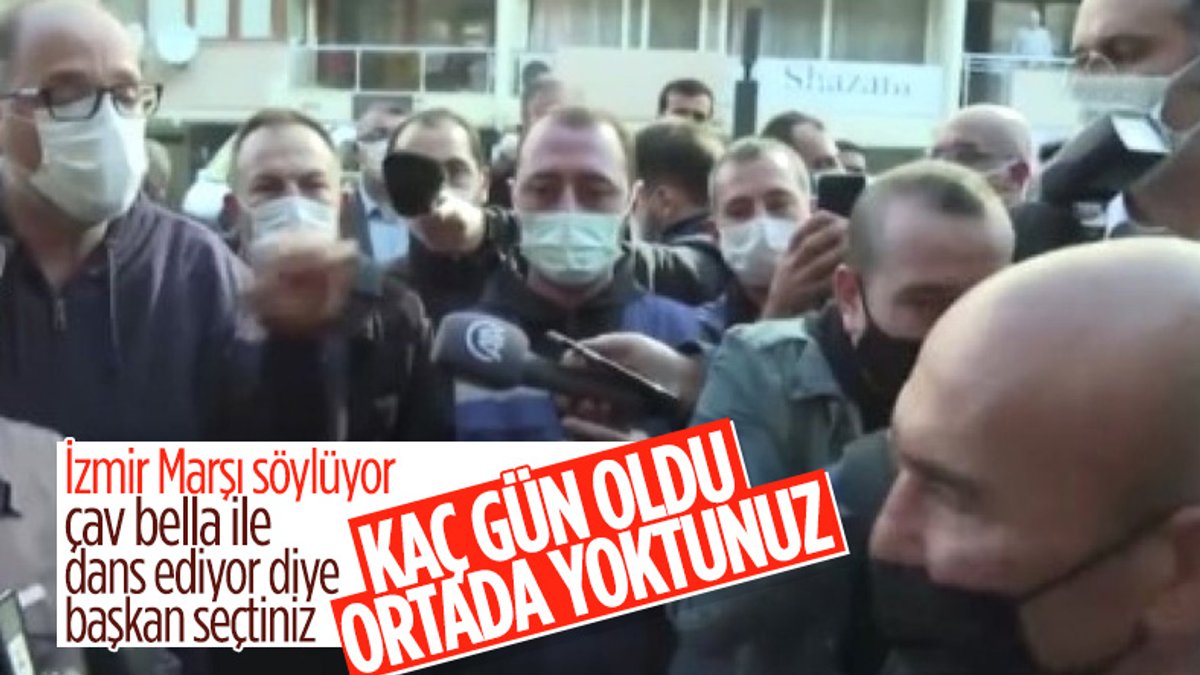 İzmir'de vatandaştan Tunç Soyer'e 'neredesiniz' tepkisi