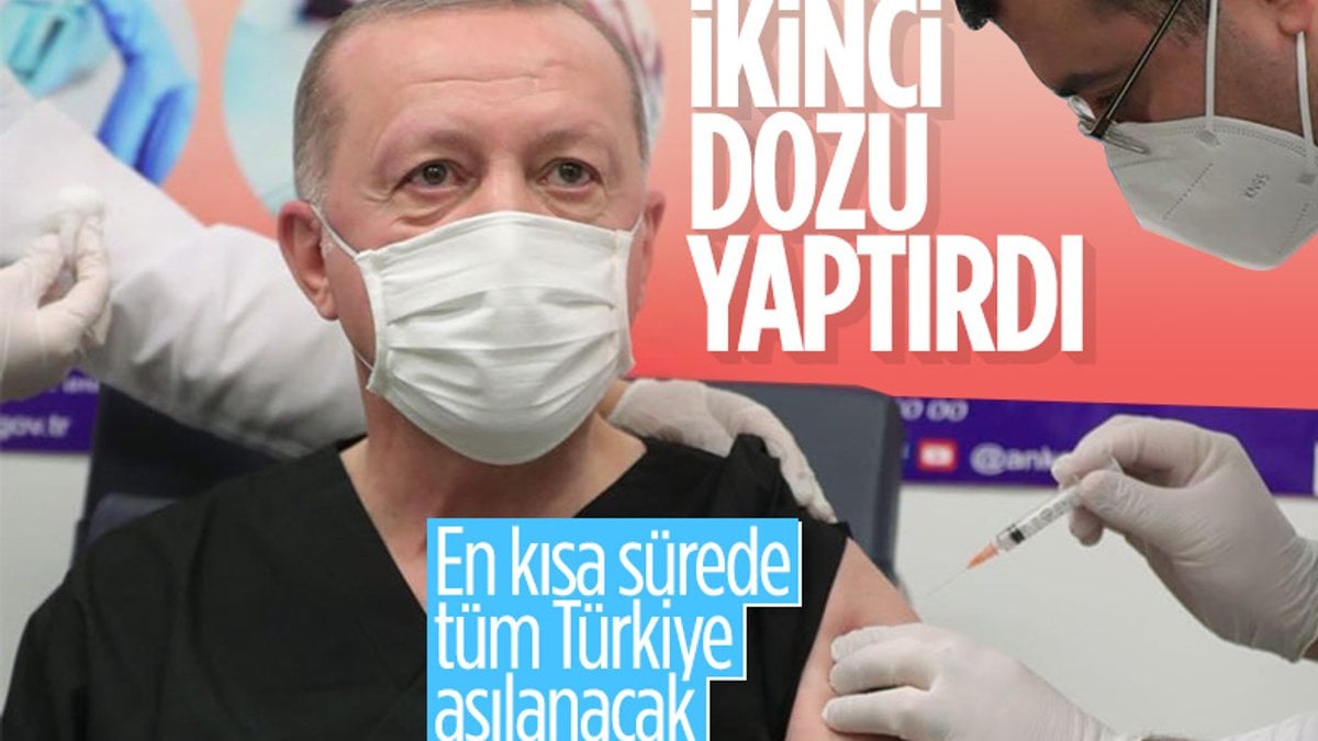 Cumhurbaşkanı Erdoğan, ikinci doz aşıyı oldu