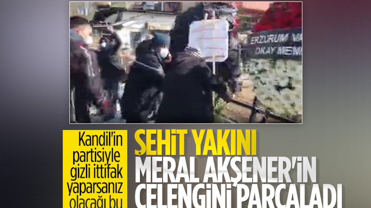 Şehit cenazesinde Meral Akşener'e tepki