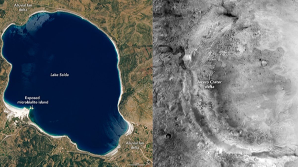 Mars'a inmeye saatler kala NASA'dan yeni bir Salda Gölü paylaşımı geldi