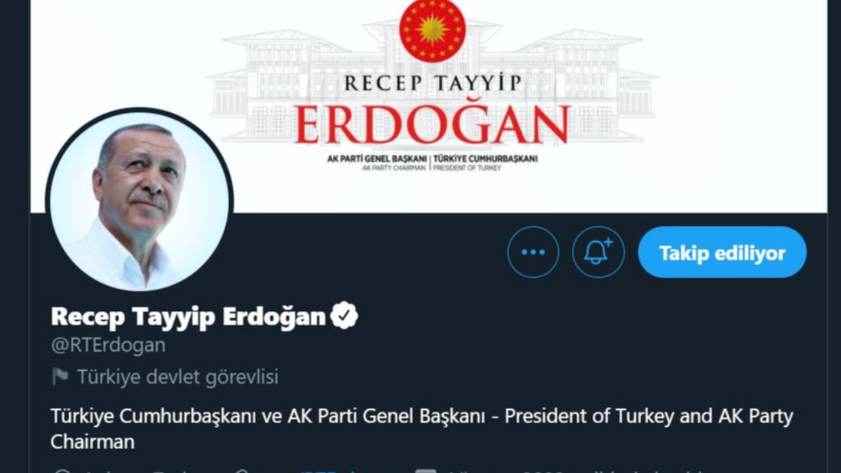 Twitter, Cumhurbaşkanı Erdoğan ve diğer devlet yöneticilerinin hesaplarını etiketledi
