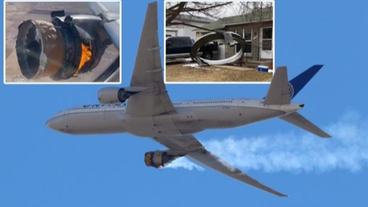 ABD'de yolcu uçağının motoru havada parçalandı