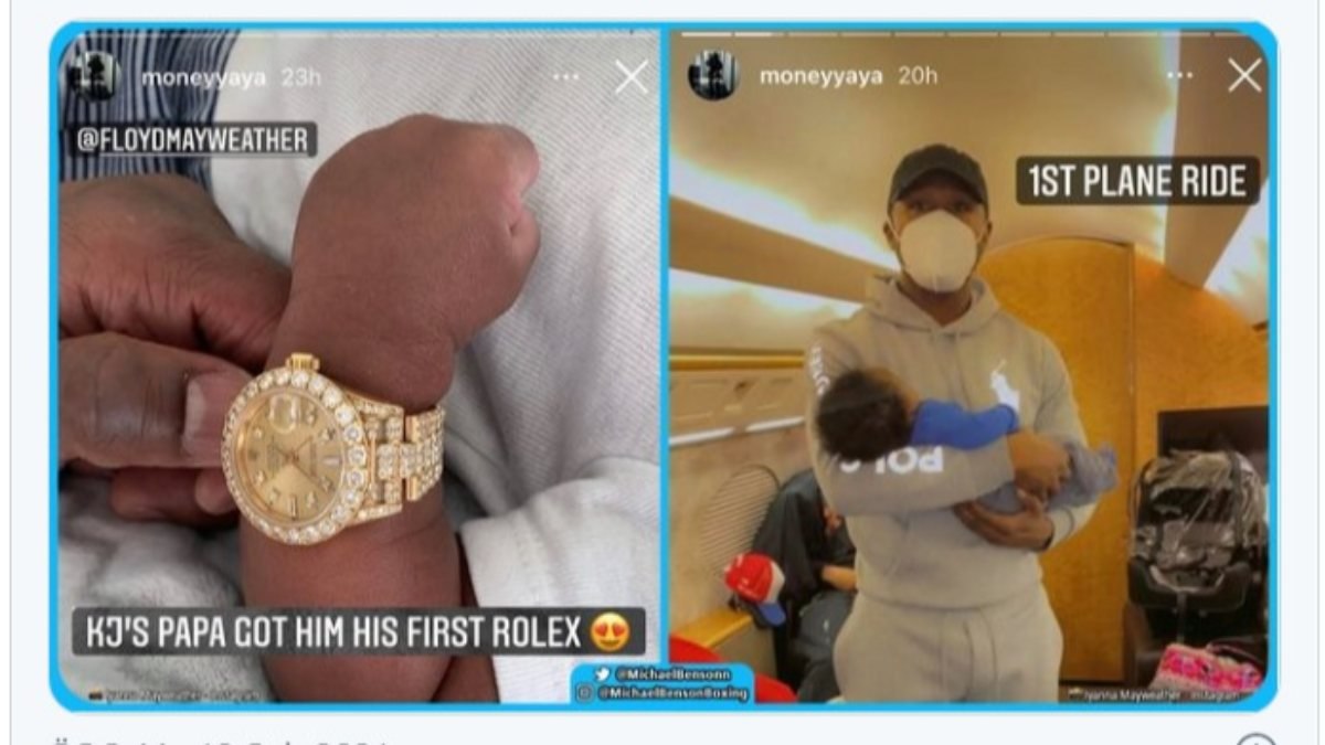 Floyd Mayweather'dan 1 aylık torununa 50 bin dolarlık saat