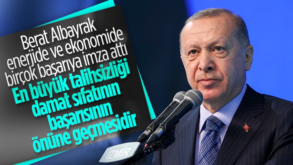 Cumhurbaşkanı Erdoğan, Berat Albayrak'tan övgülerle bahsetti