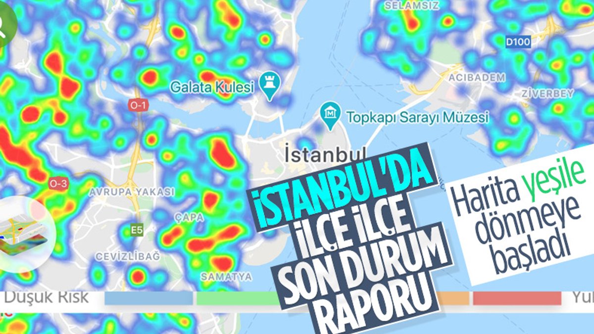 İstanbul'da ilçe ilçe vaka yoğunluğu