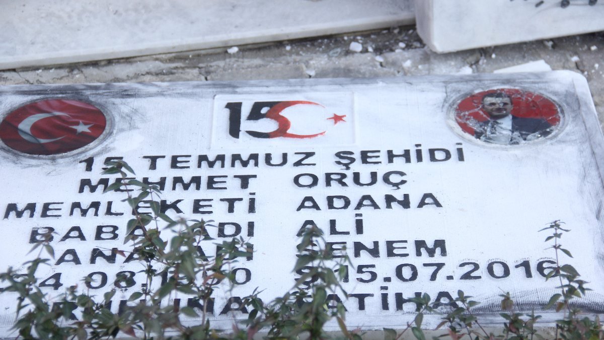 Adana'da şehitlerin mezarlarına saldıranlar yakalandı