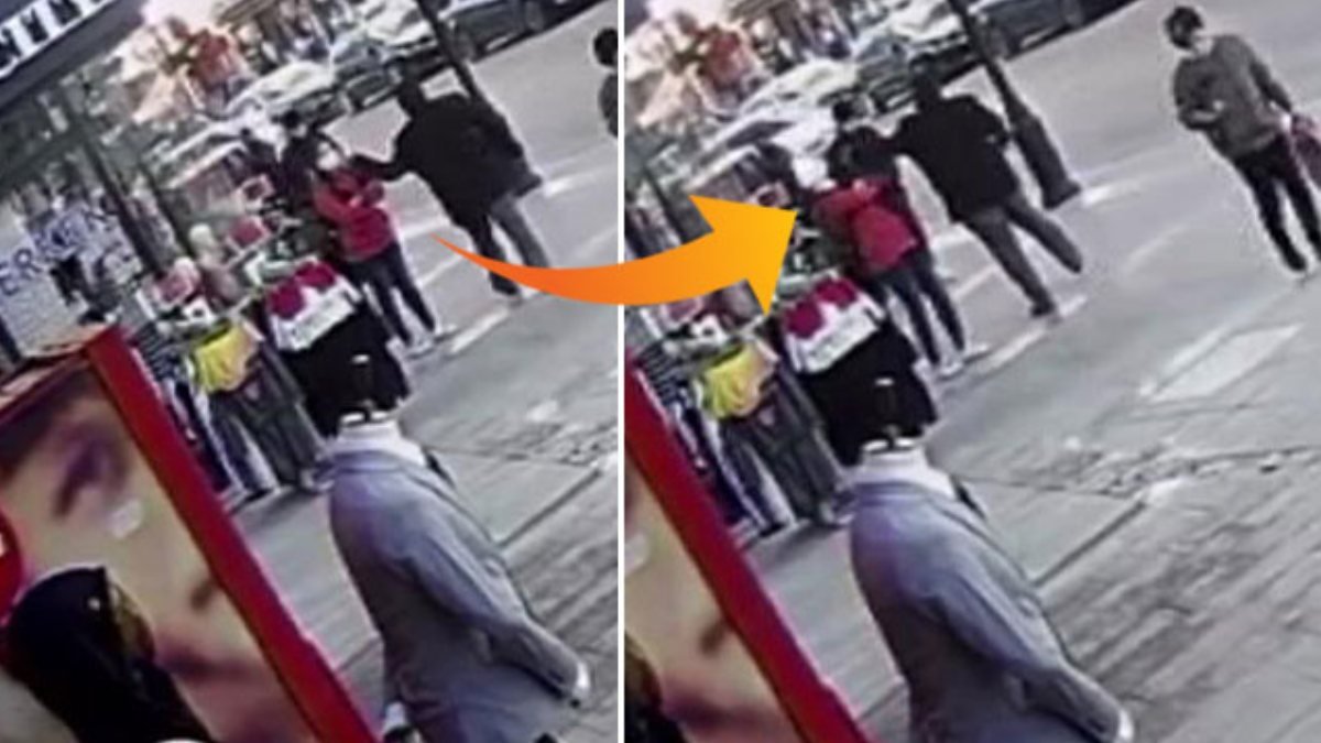 Aksaray'da genç kıza yumruklu saldırı kamerada