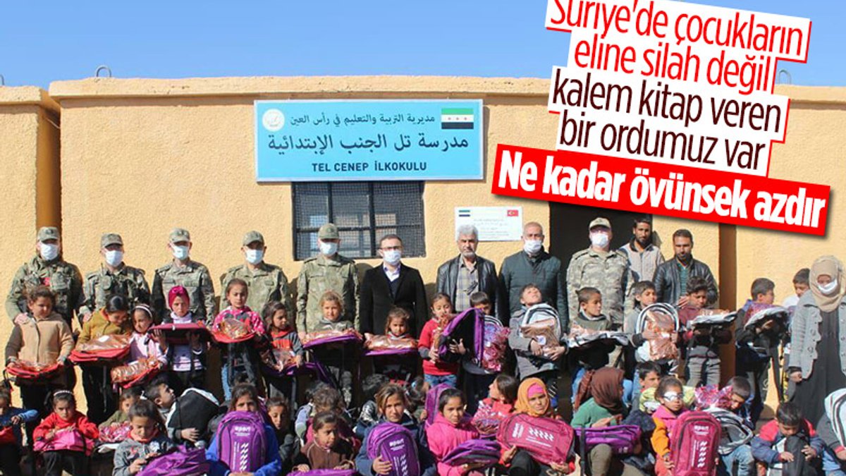 Barış Pınarı bölgesindeki okullar eğitime açıldı