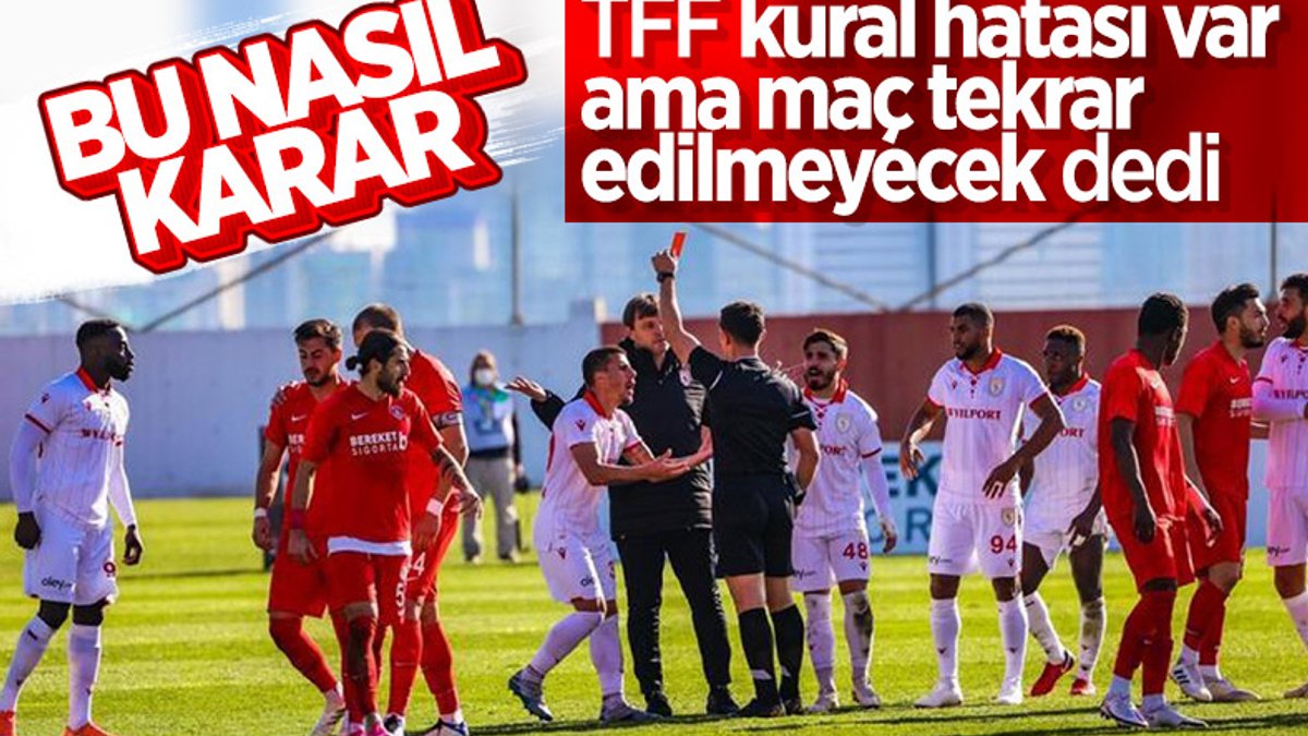 Ümraniyespor-Samsunspor maçı tekrarlanmayacak