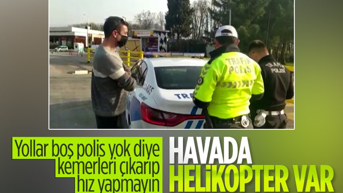 İstanbul'da helikopter destekli trafik denetimi yapıldı