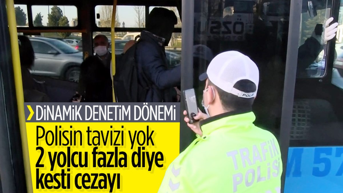 Maltepe'de fazla yolcu alan minibüs şoförüne ceza