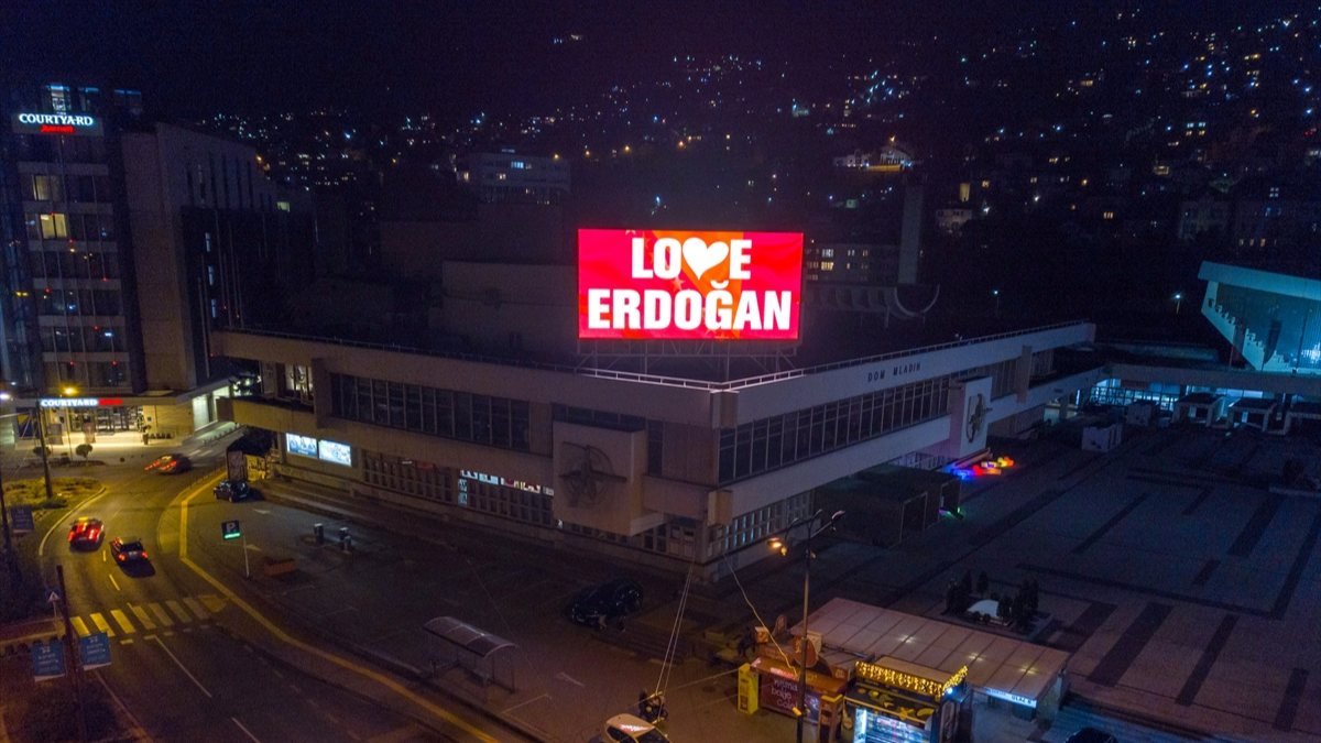 Saraybosna'dan 'Love Erdoğan' mesajı