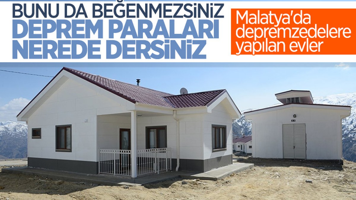 Malatya'da mezrada yaşayan depremzedelere villa konforunda köy evi