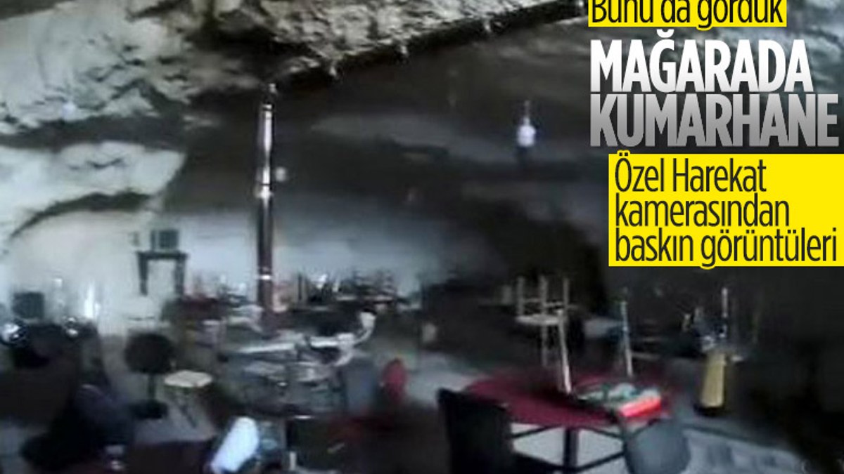 Şanlıurfa'da mağaraya baskın yapan polis kumarhaneyle karşılaştı