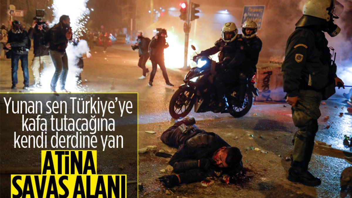 Atina'da protestocular polisle çatıştı