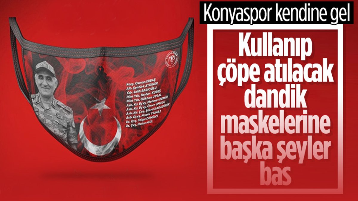 Konyaspor, Bitlis şehitlerini bastığı maskeleri satışa çıkardı