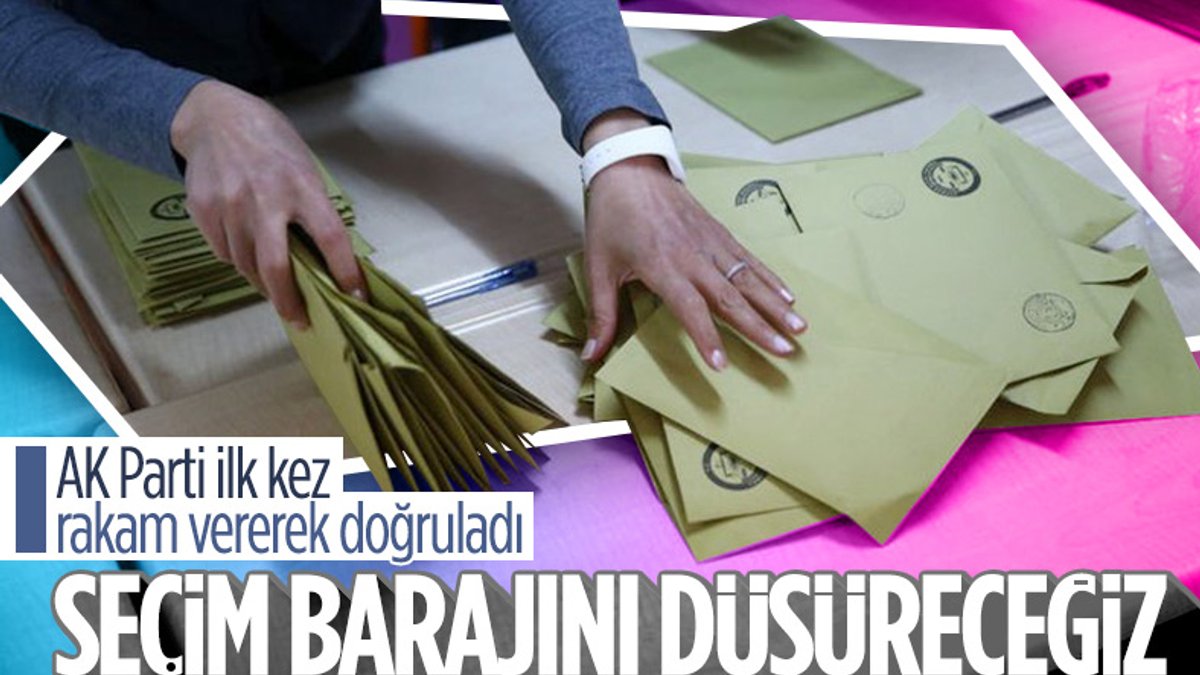 AK Parti doğruladı: Seçim barajı düşürülecek