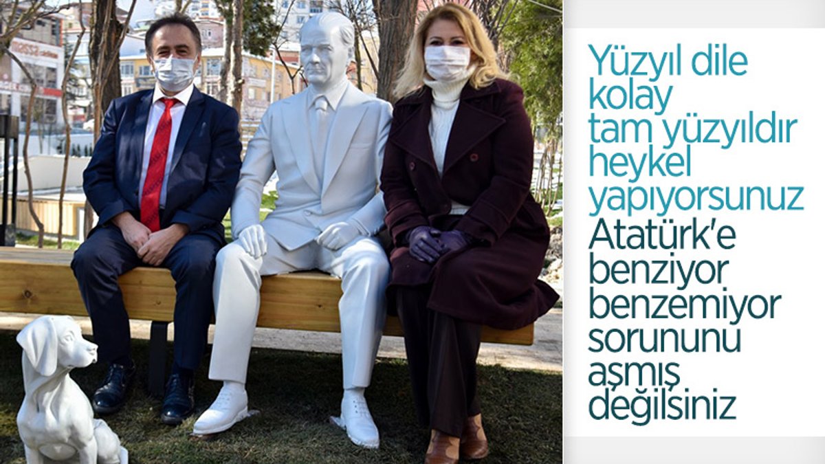 CHP'li Bilecik Belediyesi Atatürk ve köpeği Foks'un heykelini kaldırdı